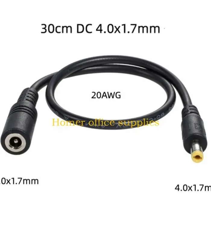 K43B Extension Cable Cable 4.0x1.7mm Female to Male Plug Extend Cord For Wifi Router Camera Laptop Power Adapter