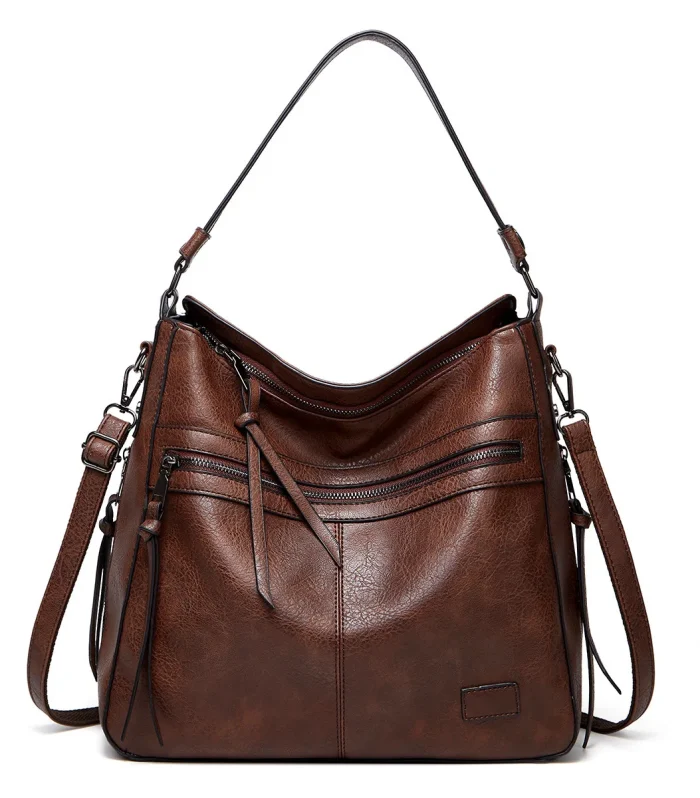 Winter Vintage PU Leather Handbag tassel Women Bag Hand Bag Fashion Shoulder Bags for women 2024 Luxury Totes Bag bolso mujer