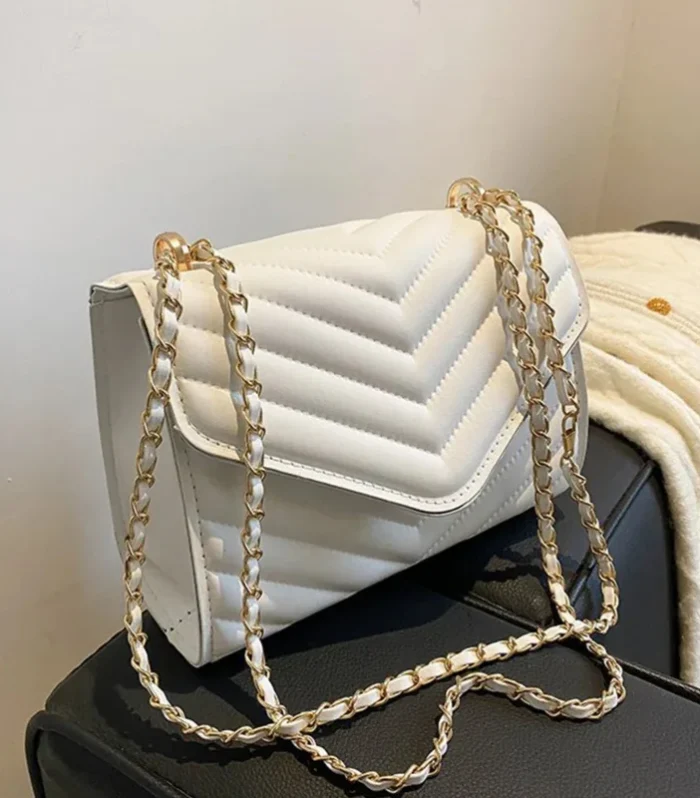 Women's fashionable retro single shoulder crossbody bag small square bag simple women's chain crossbody bag