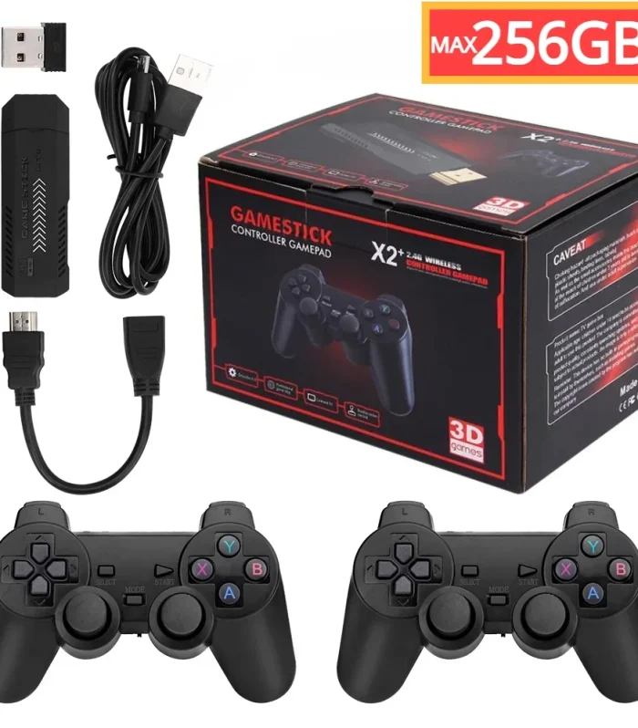 58,000 Games GD10 Plus Game Stick 4K HD Video Game Console 2.4G Double Wireless Controller Game Stick For N64/PSP/PS1/GBA