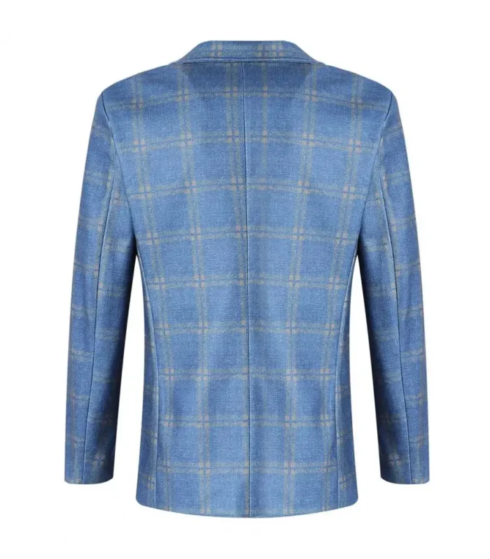 Business Stripe Men Suits Slim Fit Peaked Lapel Groom Formal Elegant Single Breasted Male Blazers Print Suit Pockets Placket