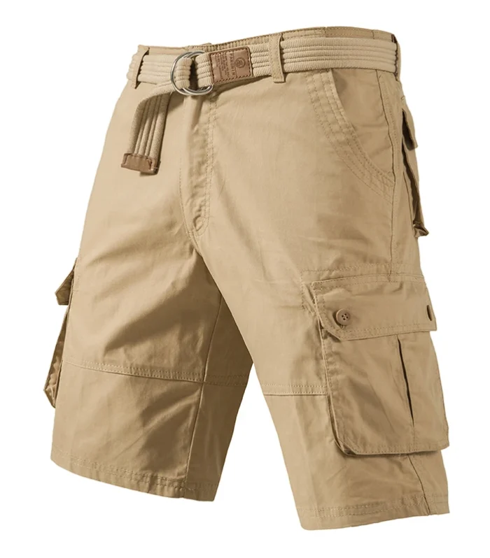 Cargo Knee Shorts Men Sports Casual Bermuda Shorts Plus Size Cotton Half Pants Golf Straight Running Gym Shorts Pants