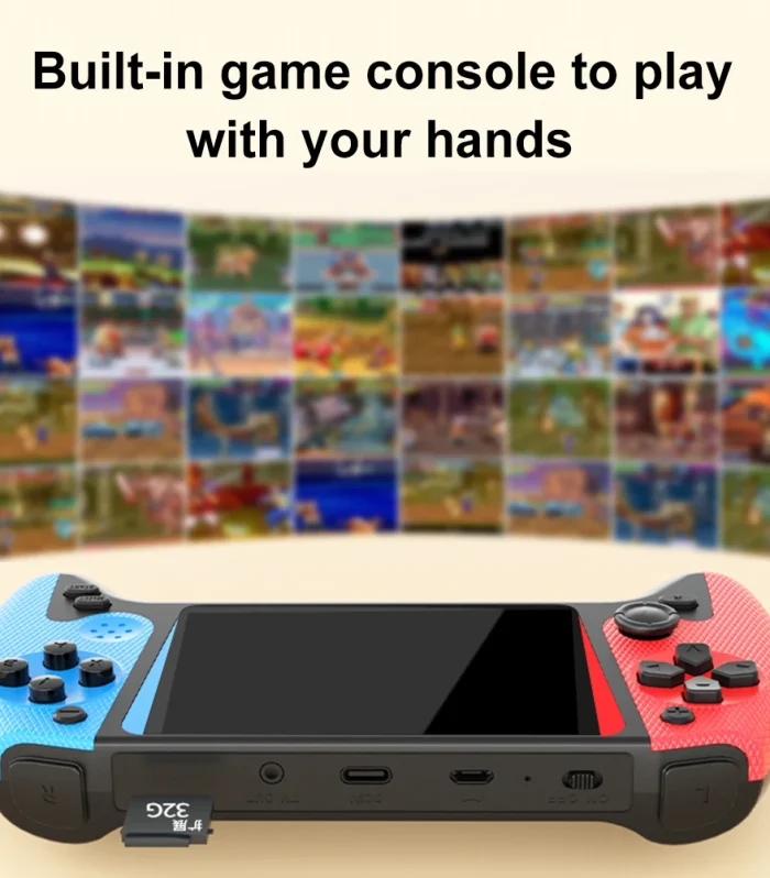 Retro Handheld Game Console 3.5inch LCD Screen Built-in 500 Games Gaming Console 1200mAh Portable Game Console for Single Player