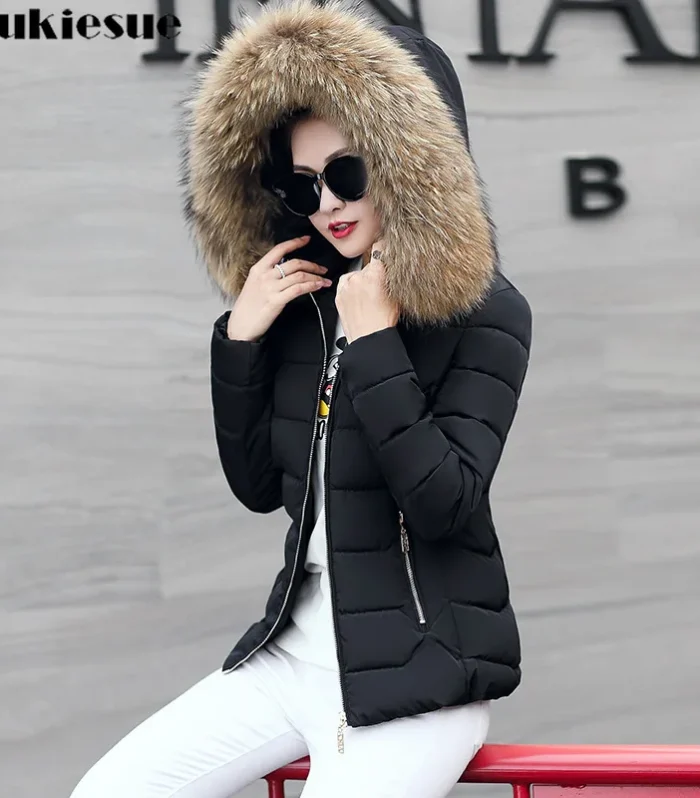 2022 Faux Fur Parkas Women Down Jacket clothes Womens Parkas Thicken Outerwear hooded Winter Coat Female Jacket Cotton padded