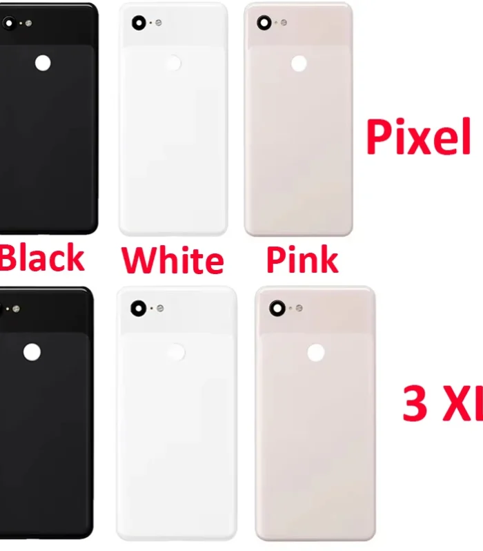 For Google Pixel 3 XL Phone Housing Back Glass Cover Rear Door With Camera Flash Lens Adhesive Glue New For Pixel 3XL