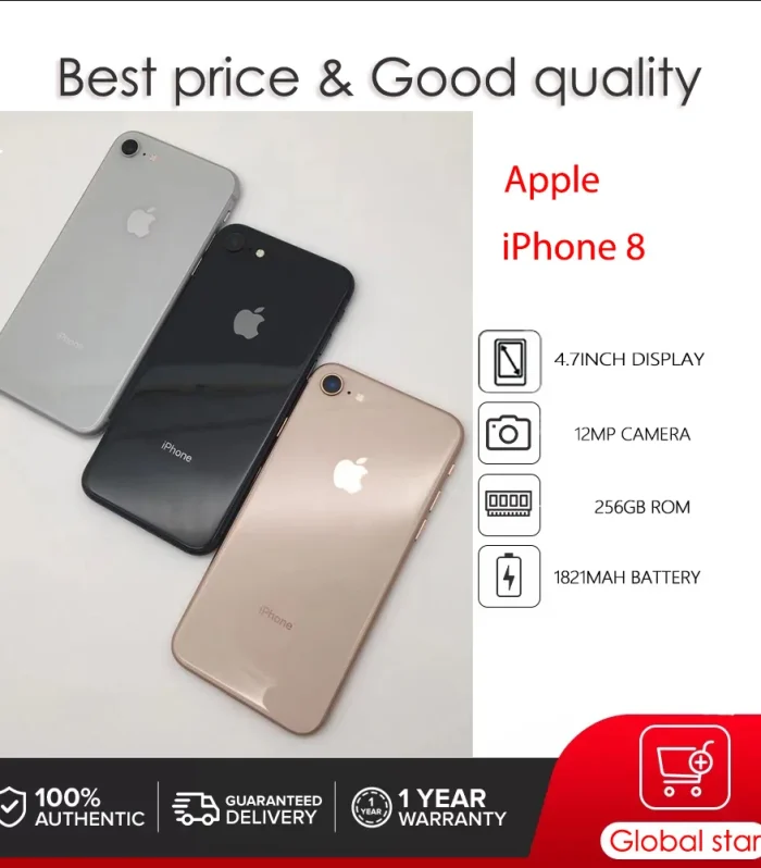 Original Apple iPhone 8 Unlocked Used IOS A11 4.7" 64/256GB ROM 1821mAh Cellphone 12MP Fingerprint Smartphone
