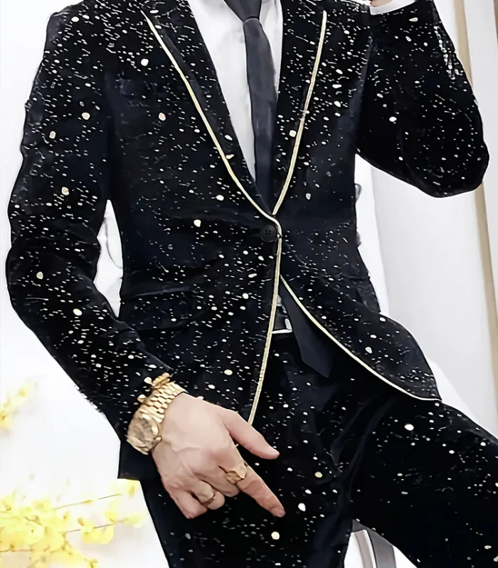 Men's Prom Blazer Fit Single Breasted One-button 2025