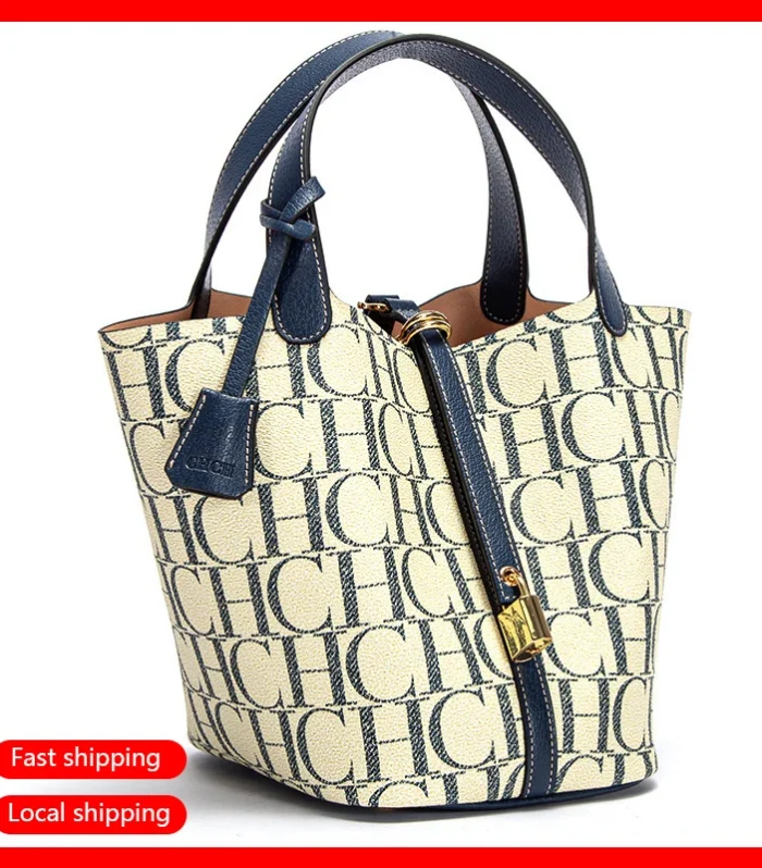 CH Large Capacity Daily Commuter Crossbody Bag Fashion Letter Print Design Ladies Temperament Shoulder Bag Versatile Premium