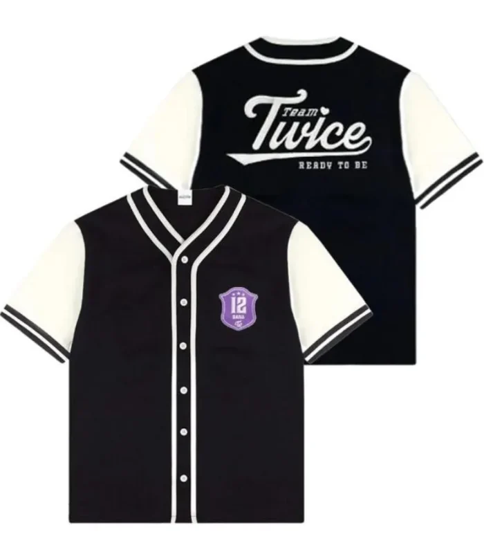 KPOP TWICE READY TO BE Baseball Shirt Men Women Hipster Hip Hop Short Sleeve Baseball Jersey Tee Shirt Street Wear Summer Tops