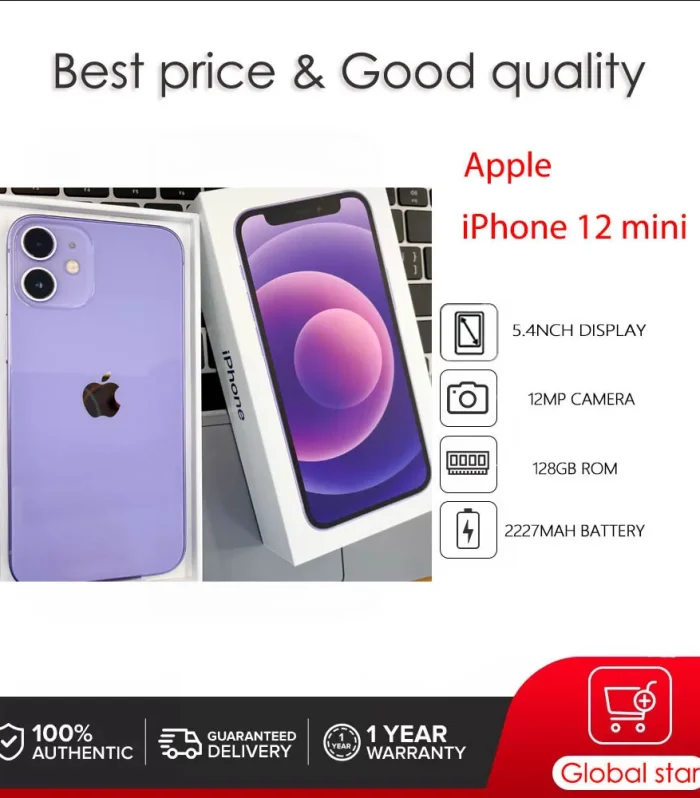 Apple iPhone 12 mini 5G Original Face ID Unlocked Used IOS A14 5.4" 64/128/256GB ROM 2227mAh Cellphone 12MP Smartphone