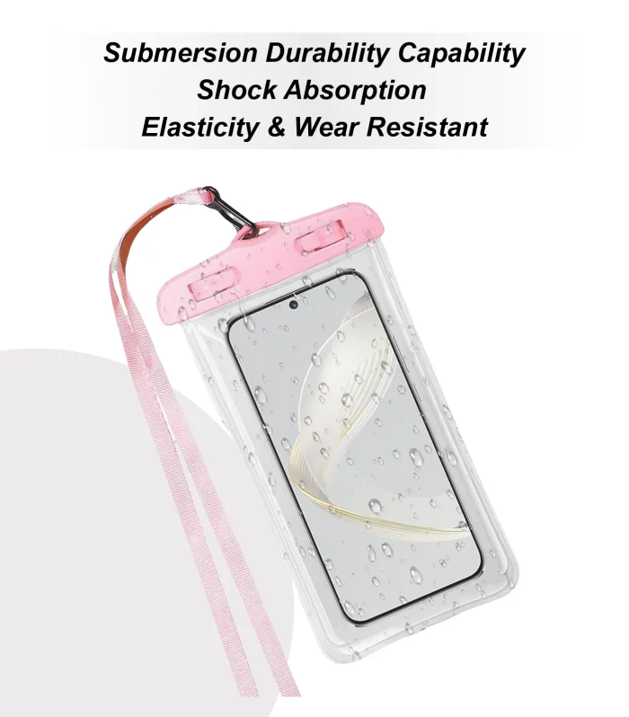 Cell Phone Waterproof Pouch Waterproof Cell Phone Case Dry Bag Touchscreen Function Transparent For Travel Rainy Cruise Ship