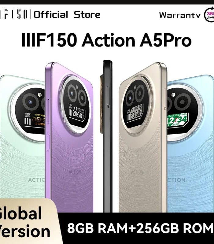 IIIF150 Action A5Pro Phone Dual Screen Design Smartphone Android 15 8GB RAM 256GB ROM 6.8" HD+ Display 5100mAh Battery