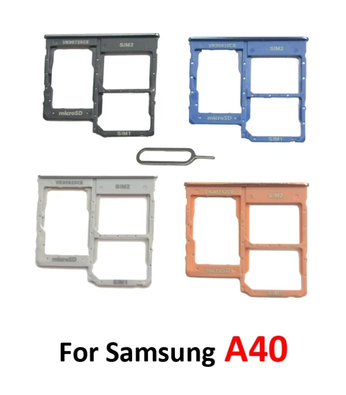 Phone SIM Card Holder Slot For Samsung Galaxy A40 A405 A405F A405FN A405FM A50 Nano SIM Micro SD Card Tray Adapter