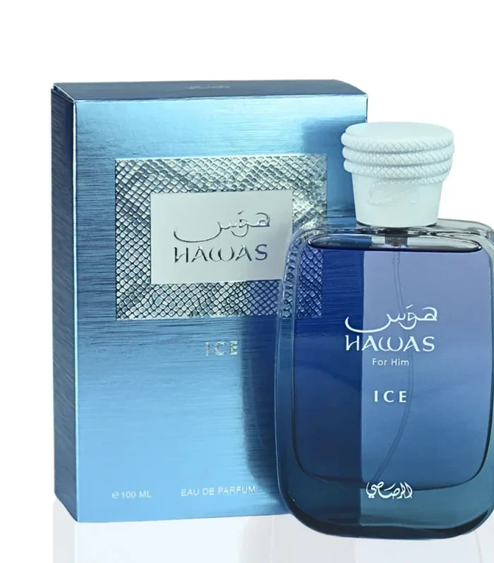 RASASI Hawas Ice for Men Eau de Parfum, 100ml(3.4 Oz), Premium Arabian Fragrance