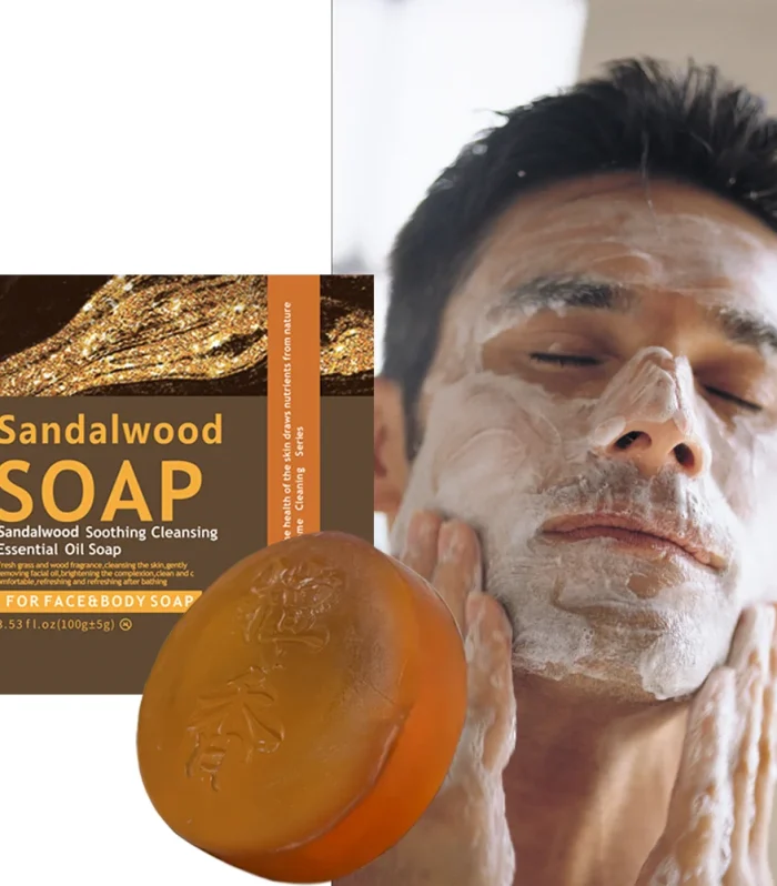 Handmade whitening soap skin care deep cleansing moisturizing cleansing essential oil mild soap brightens skin sandalwood soap