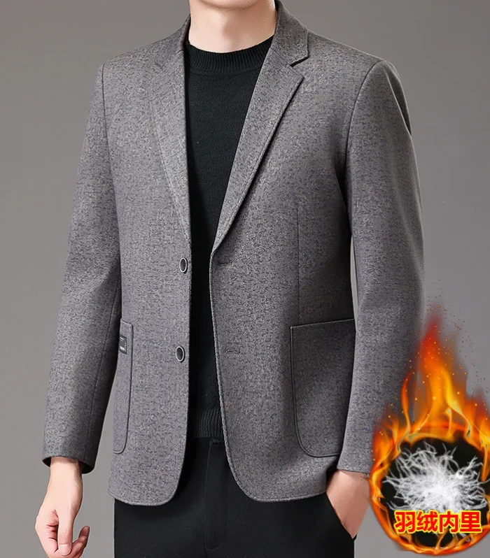 High-quality autumn and winter new men's business and casual, versatile and trendy down suit (80down) jacket