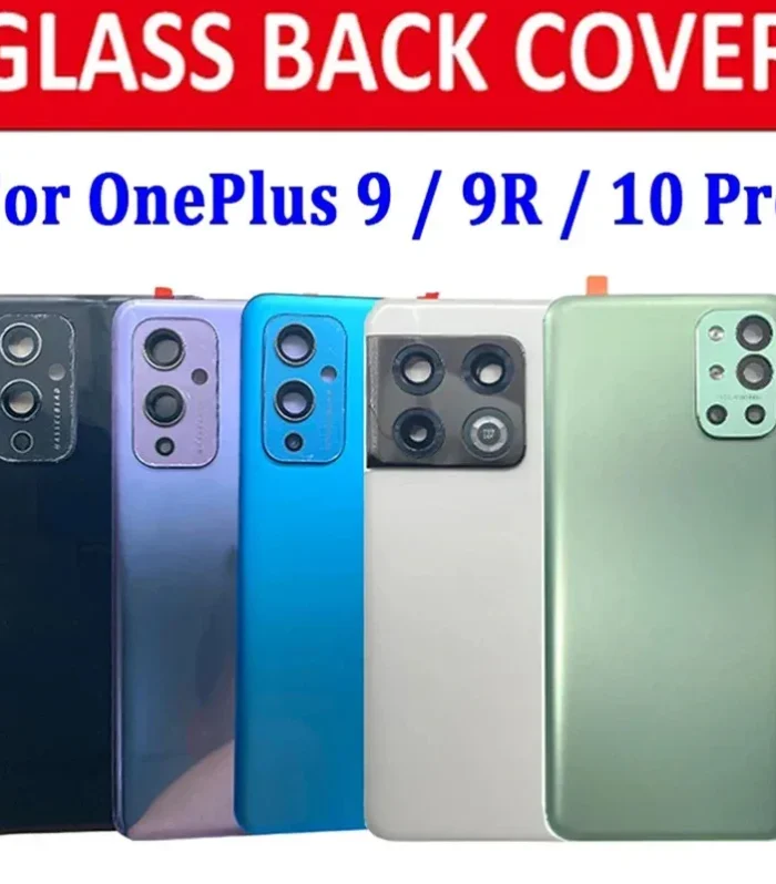 glass Back Cover For Oneplus 9 9R 10 Pro Rear Panel Replacement rear Housing Case with Adhesive With Camera Lens