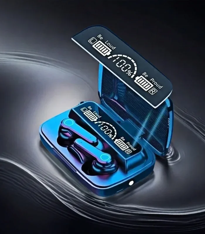 New M19 TWS Bluetooth Headphones 5.3 9D High Fidelity Wireless Headphones Touch IPX7 Waterproof Digital Display Headphones