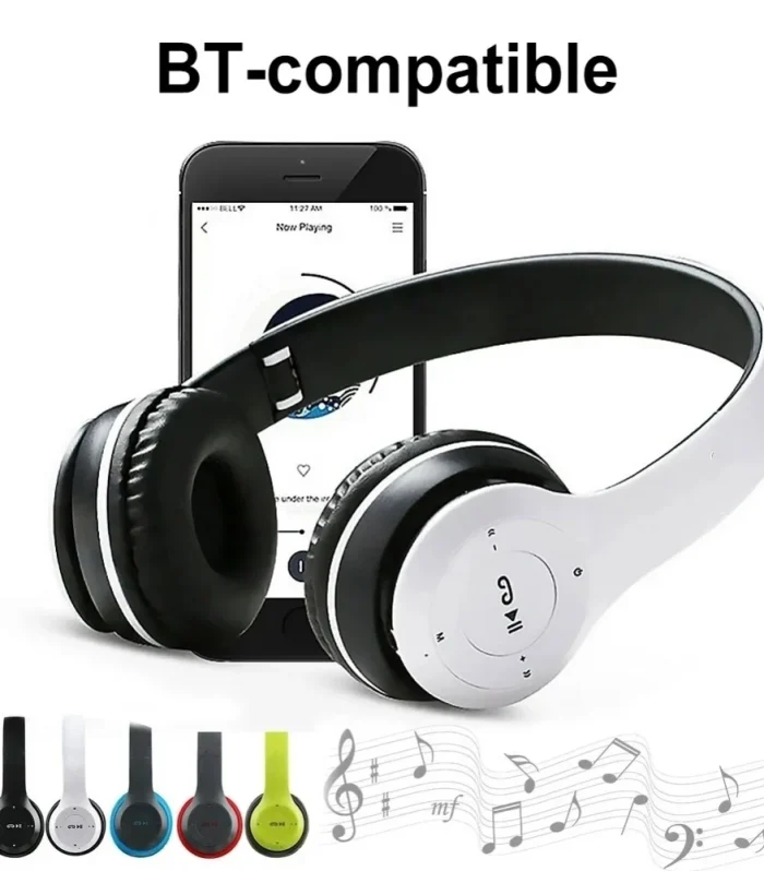 P47 Wireless Bluetooth Headphone With Microphone Foldable Headsets Bass HiFi Sound Music Stereo Earphone For Smartphones TV Game