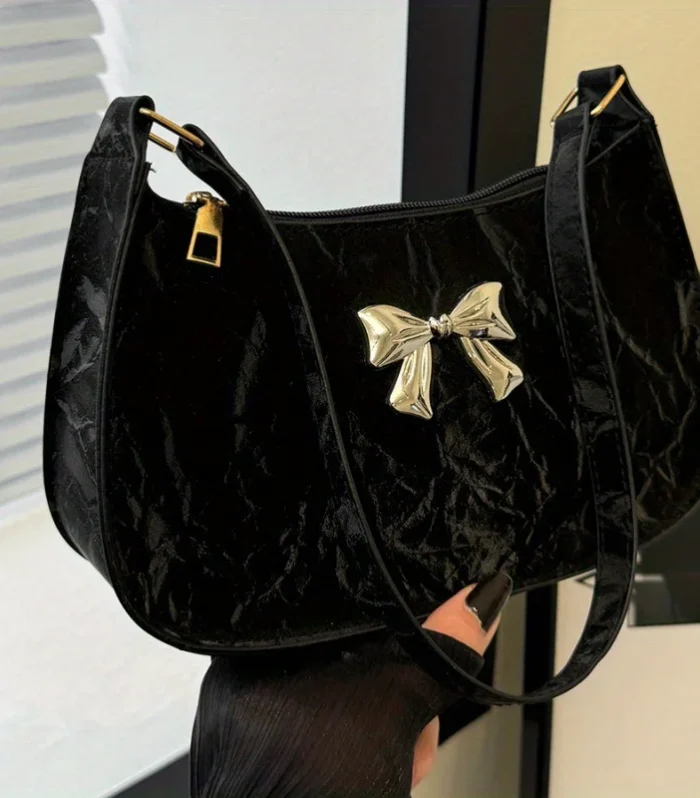 Sweet Fresh Small Bow Handbag for Women Trendy Underarm Shoulder Bag, Suitable for Daily Use, Outings, Dates, Parties, Gifts.