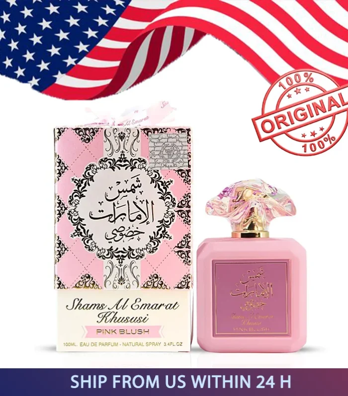 Ard Al Zaafaran Arabian Perfume Pink Blush Shams Al Emarat Khususi Blush Perfume for Women Eau De Parfum - 100 ML (3.4 OZ)