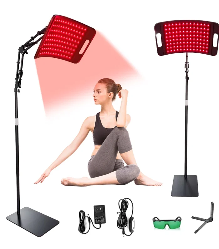 Red Light Lamp For Face and Body Home Use 660nm 850nm Near Infrared Light Panel Device with Adjustable Stand with Timer
