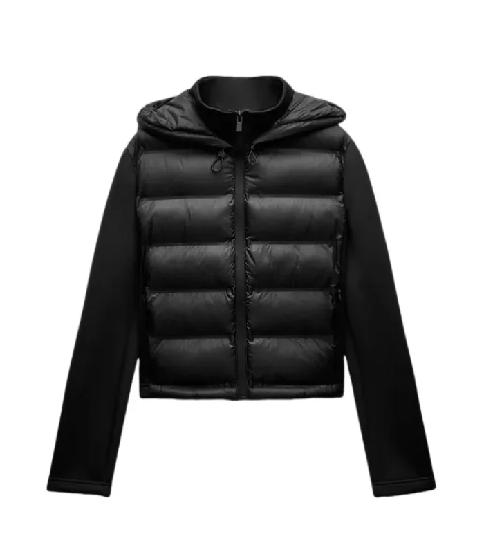 2025 Winter New Arrival Women's Lightweight Warm Down Jacket with Long Sleeves and Zippered Hooded Sports Coat 4391742