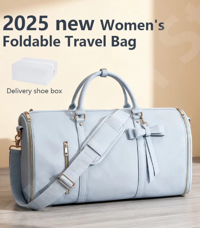 2025 New Women's Waterproof Weekend Travel Work Large Capacity Fashion Multifunctional Hand Luggage 2 in 1 Convertible Suit Bag