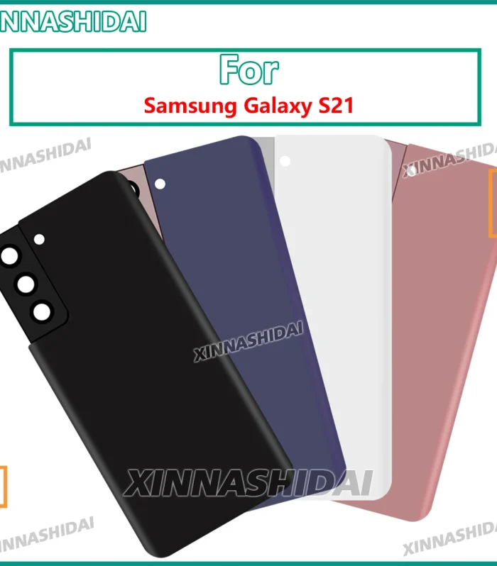 Rear Door Back Cover Case Housing For Samsung Galaxy S21 Battery Cover with Camera Lens Repair Parts