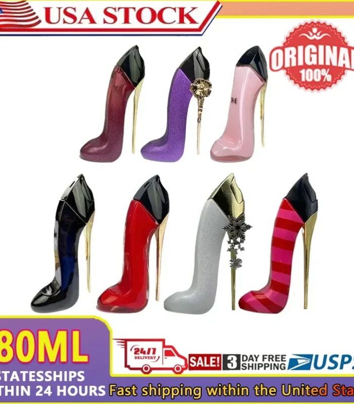 80ml New Women's Luxury Floral Elegant High Heel Bottle Design Lasting Fragrance Sexy Spray Fashion Deodorant Perfume