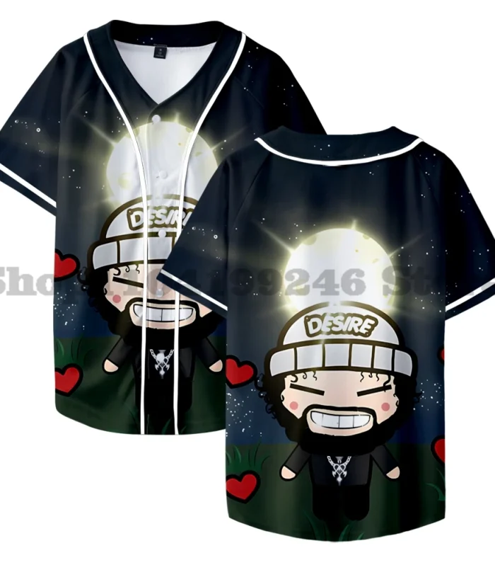 Odetari Merch Baseball Jersey Men/Women Casual Thin button Baseball uniform Style2