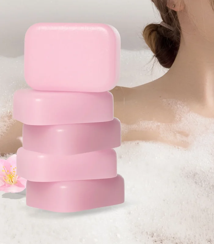 LAIKOU Japan Sakura Bar Soap 5pcs Deep Cleansing Soften Skin Even Tone 90g