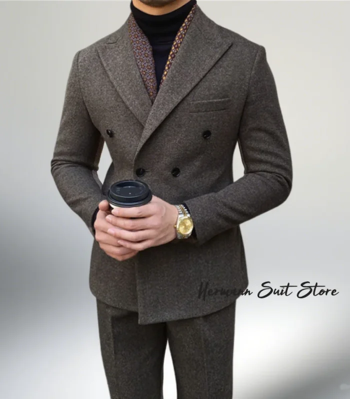 Men's 2 piece suit set（Jacket+Pants) Fashion Casual Man Suit Set Man Business suit set