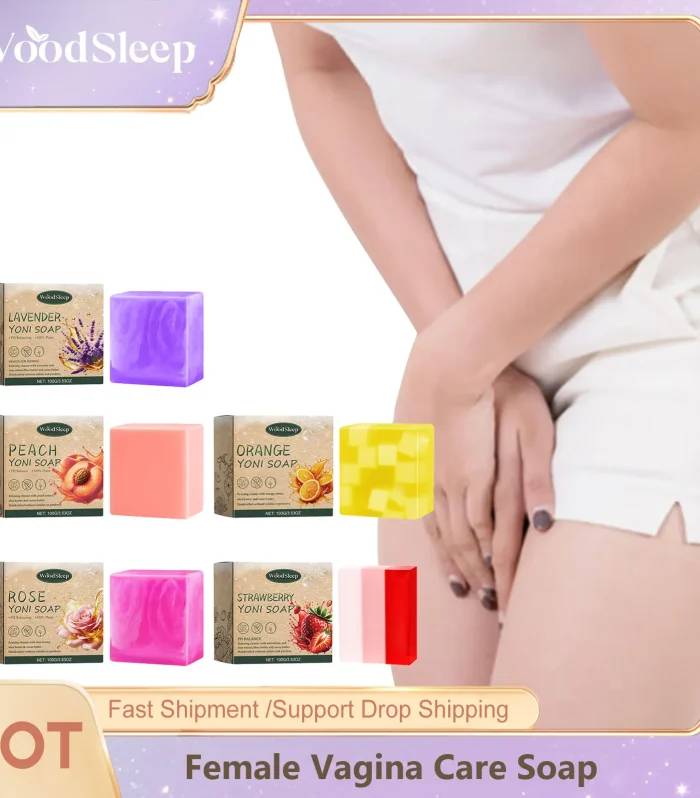 Female Wash Soap Yoni Vaginal Care Ph Balance Strawberry Remove Odor Deep Cleaning Moisturizing Brighten Private Parts Products