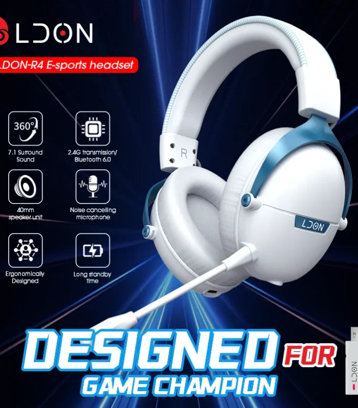 LDON F04 Pro Wireless Bluetooth Headphones Music Gaming Earphones Bluetooth Wireless Noise Cancelling Mic headset