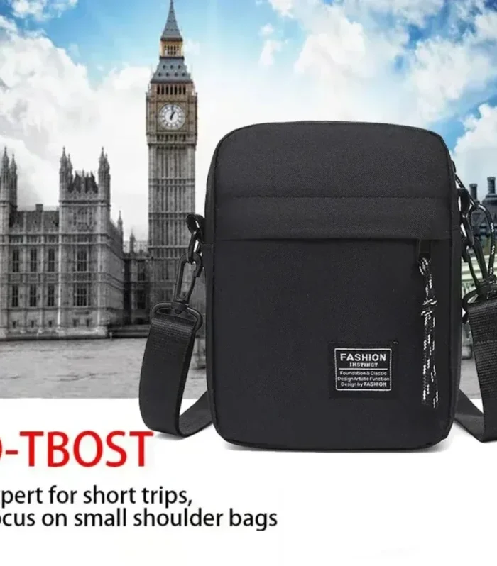 1PC Men's Satchel Fashion Oxford Cloth Shoulder Bag Men's Casual Diagonal Crossover Fashion Hand Machine Small Square Bag