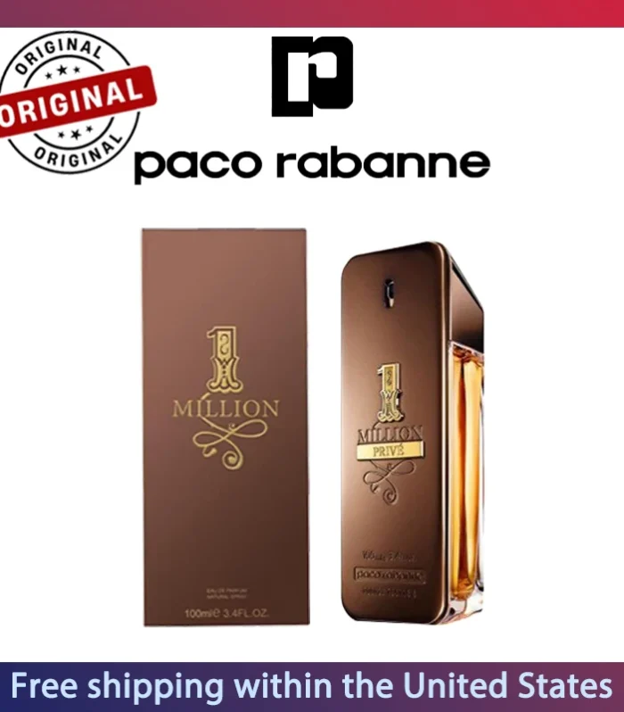 Paco Rabanne Million Privé Eau de Parfum Homme Spray 100ml Original Perfumes Lasting Oriental Woody Perfume Cologne Makeup Gifts