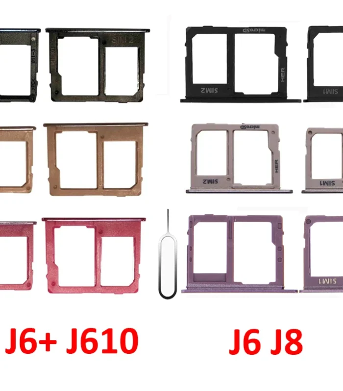 For Samsung Galaxy J6 Plus J6+ J610 J610F J600 J600F J8 J810 Phone Housing SIM Tray Micro SD Card Tray Holder