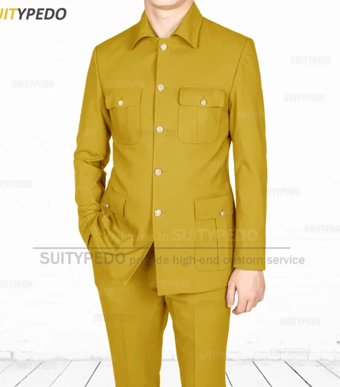 New Formal Men Suit Set Daily Casual Party Classic Blazer Pants 2 Pieces Homecoming Tailor-made Fashion Single Breasted Costumes