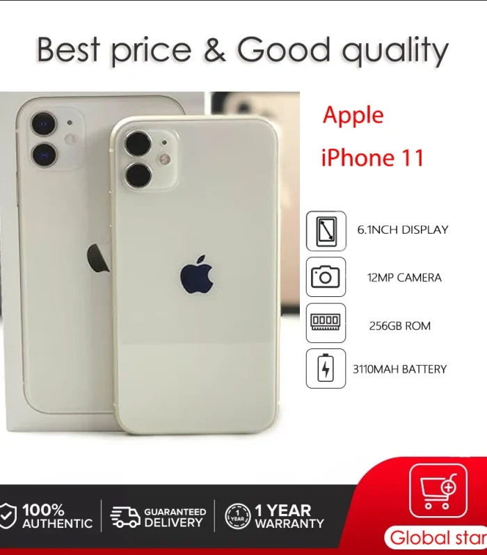 Original Apple iPhone 11 Face ID Unlocked Used IOS A13 6.1" 64/128/256GB ROM 3110mAh Cellphone 12MP Smartphone