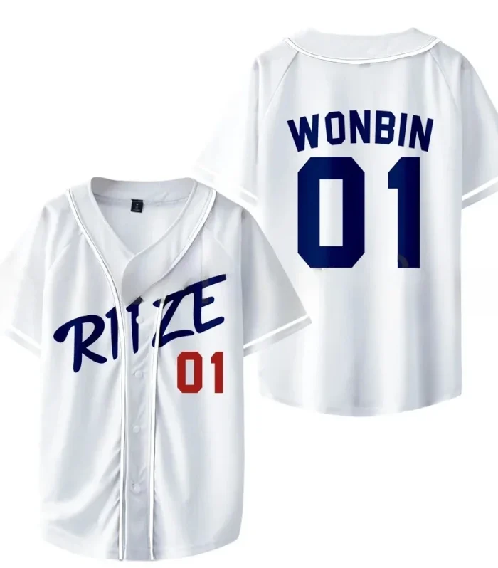 KPOP RIIZE Concert Same Merch Baseball T-shirt Men Women Hipster Hip Hop Short Sleeve Baseball Jersey Summer Tops