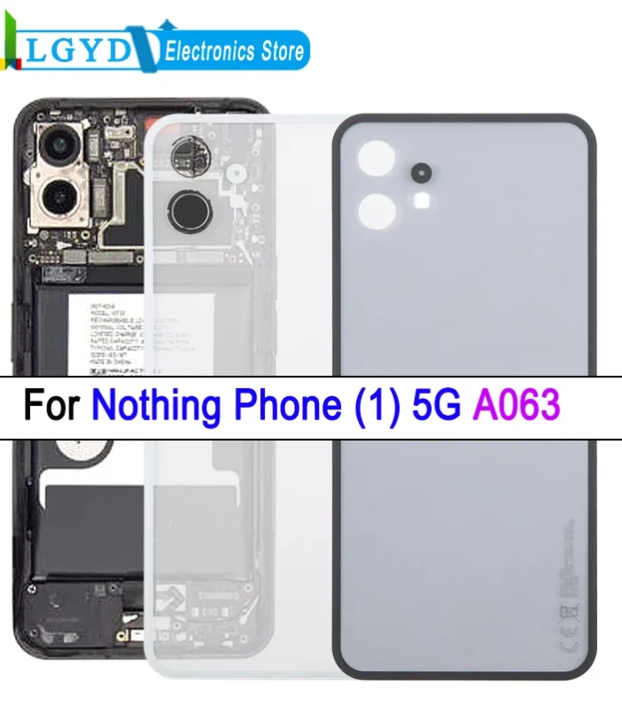 A063 Glass Battery Back Cover For Nothing Phone (1) 5G 2022, A063 Phone Rear Cover Repair Replacement Part