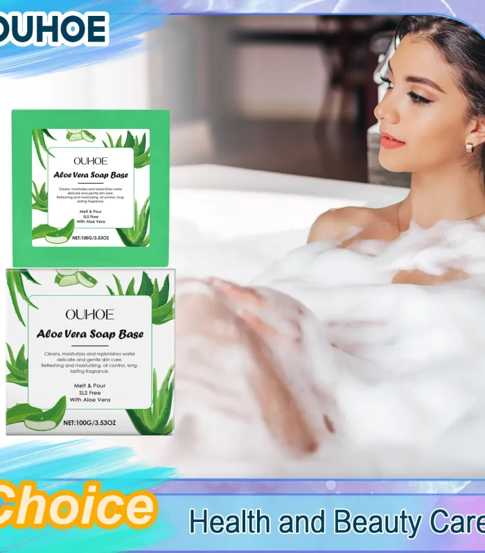 Aloe Vera Soap Base Cleansing Foaming Remove Dirt Improving Dryness Refreshing Washing Smoothing Moisturizing Soothing Body Soap