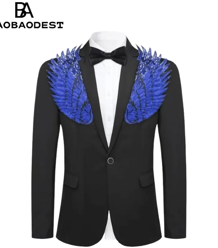 "Custom Men's Sparkly Tuxedo Jacket with Sequins - Elegant Prom Blazer, Party Wedding Dinner Suit, Glitter Groom Stage Performan