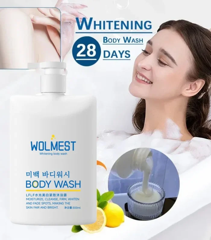 550ml Long Lasting Hydration Brightening Body Wash Shower Gel Deep Cleansing Dirt Dead Skin Oil Control Lighten Pigmentation