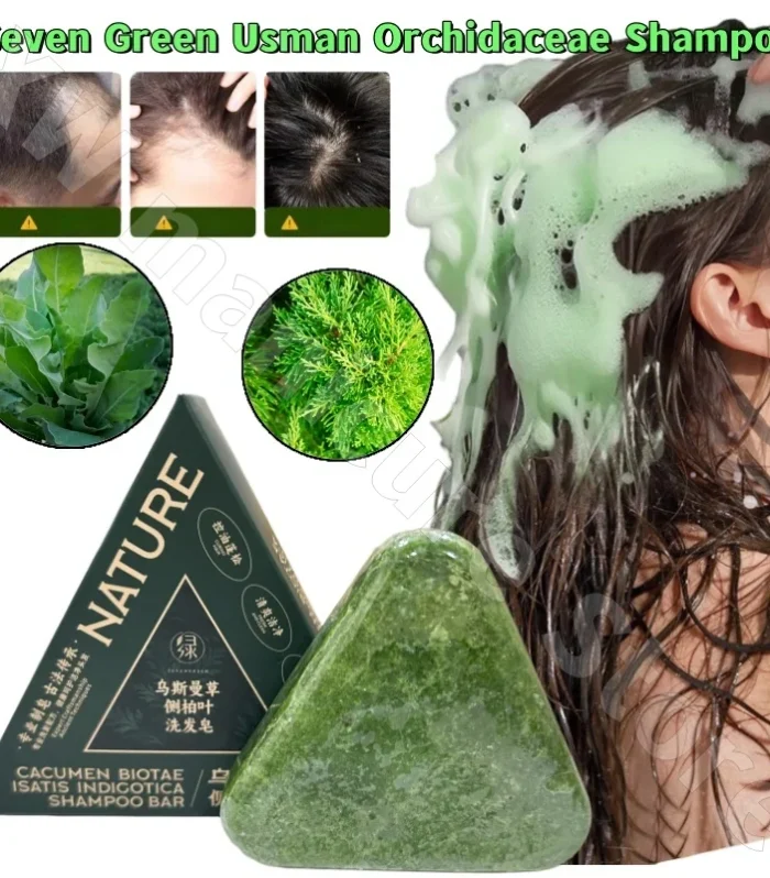 Seven-green Usman Orchidaceae Shampoo Refreshing Cleansing Oil Control Anti-Itch Replenishing Soap Soft Handmade Soap 120g