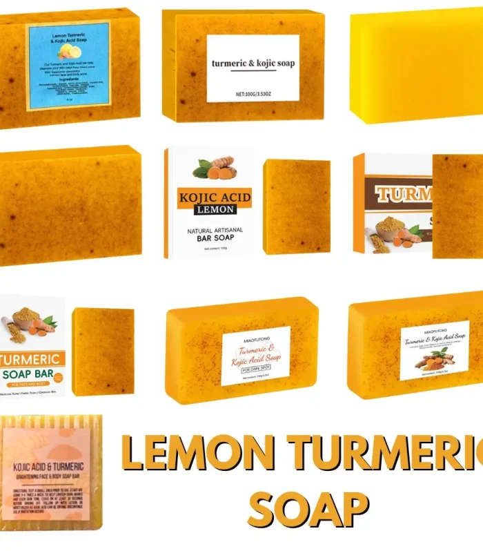 Turmeric Soap & Kojic Acid Soap Body And Facial Cleaning Handmade Soap For Dark Skin Glowing Even Skin Tone Tender Skin Care