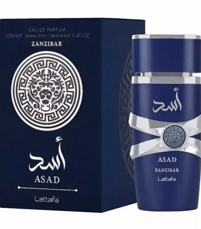 Asad Zanzibar by Lattafa for Men Eau de Parfum Spray 3.4 Oz 100 Ml Brand New Box