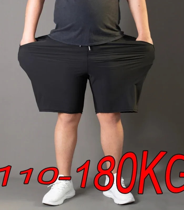 Men's Plus Size Shorts 110-180KG Summer Pants Work Trousers Quick-drying Loose Fit Sports Fitness Baggy Sweatpants Male Clothing