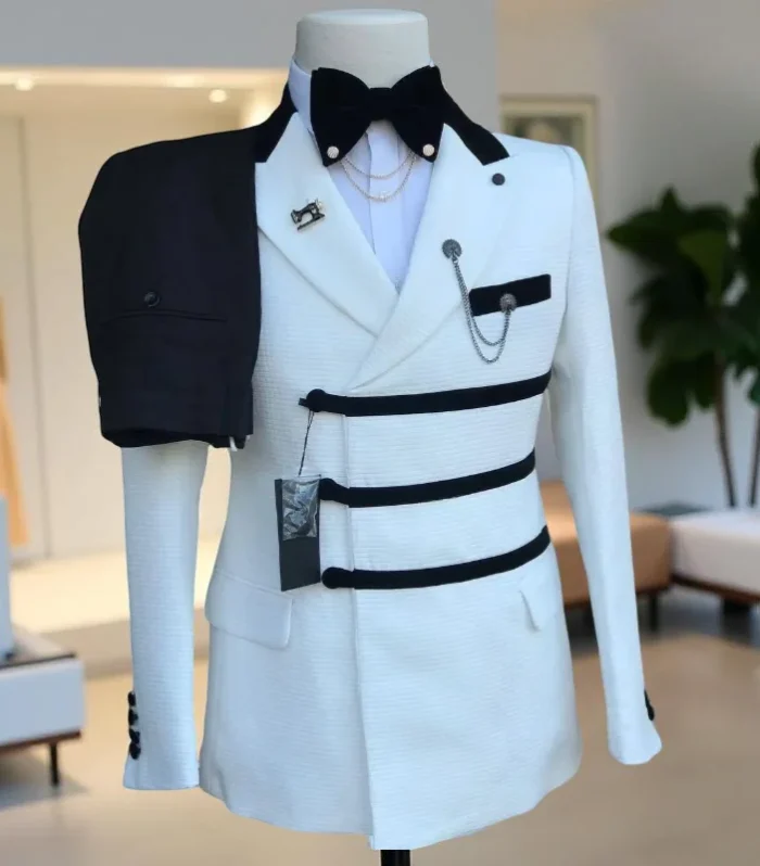 Single Breasted Wedding Men Suits Slim Fit Peak Lapel Blazer with Pants 2 Pieces Formal Business Groom Tuxedos Fashion Style